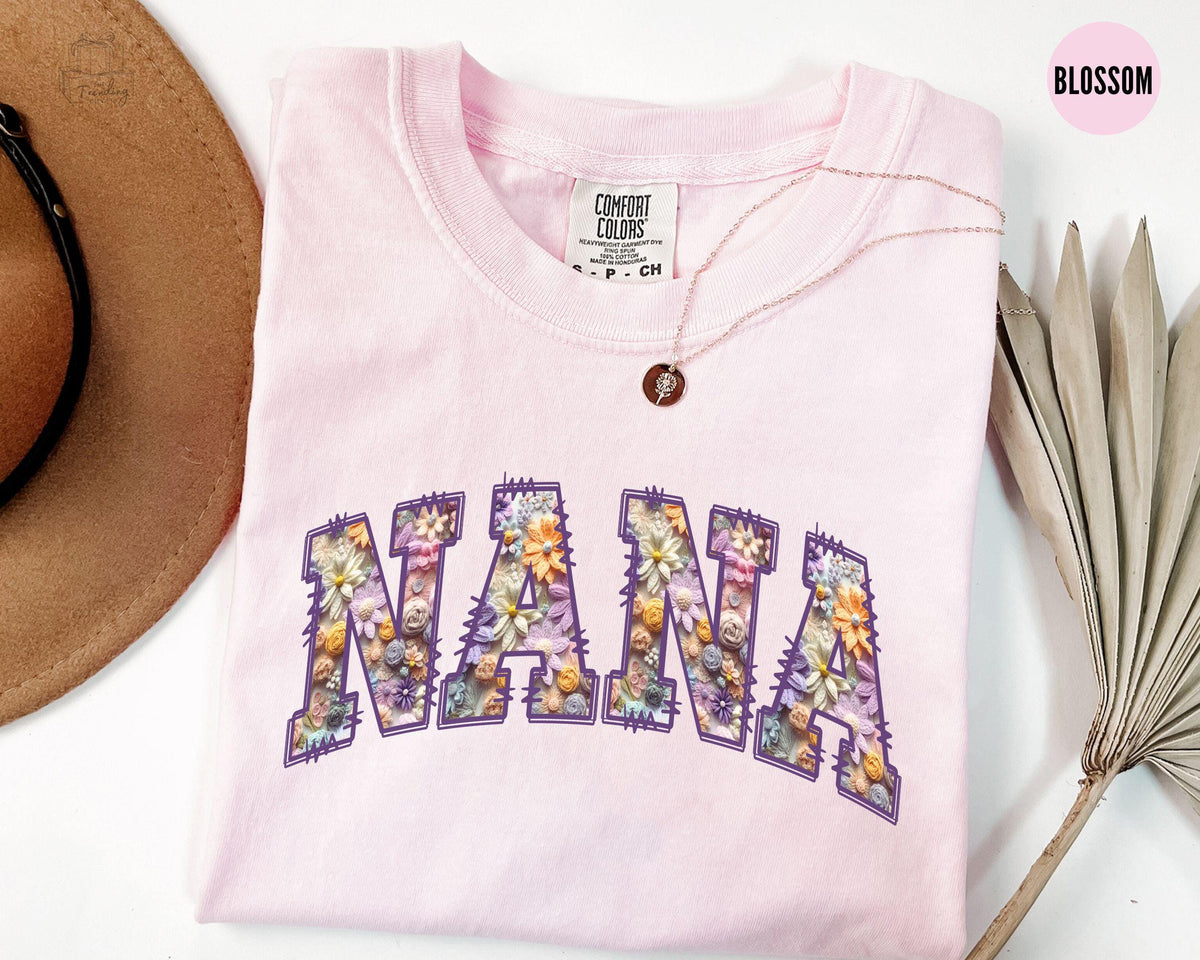 Nana Tshirt Floral Nana Shirt Custom Mothers Day Gift For Grandma TShirt Cool Nana Shirt Cute Nana Shirt Graphic Tee – Premium Graphic · Must-Have Style
