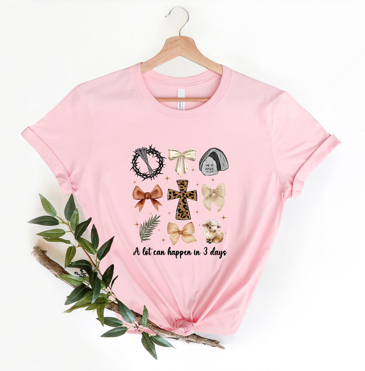 A Lot Can Happen in 3 Days Shirt Retro Christian Easter Tee Easter Church Gift Shirt Religious Easter Gift Jesus Risen Tee Graphic Tee – Warm & Stylish · Perfect For Daily Wear