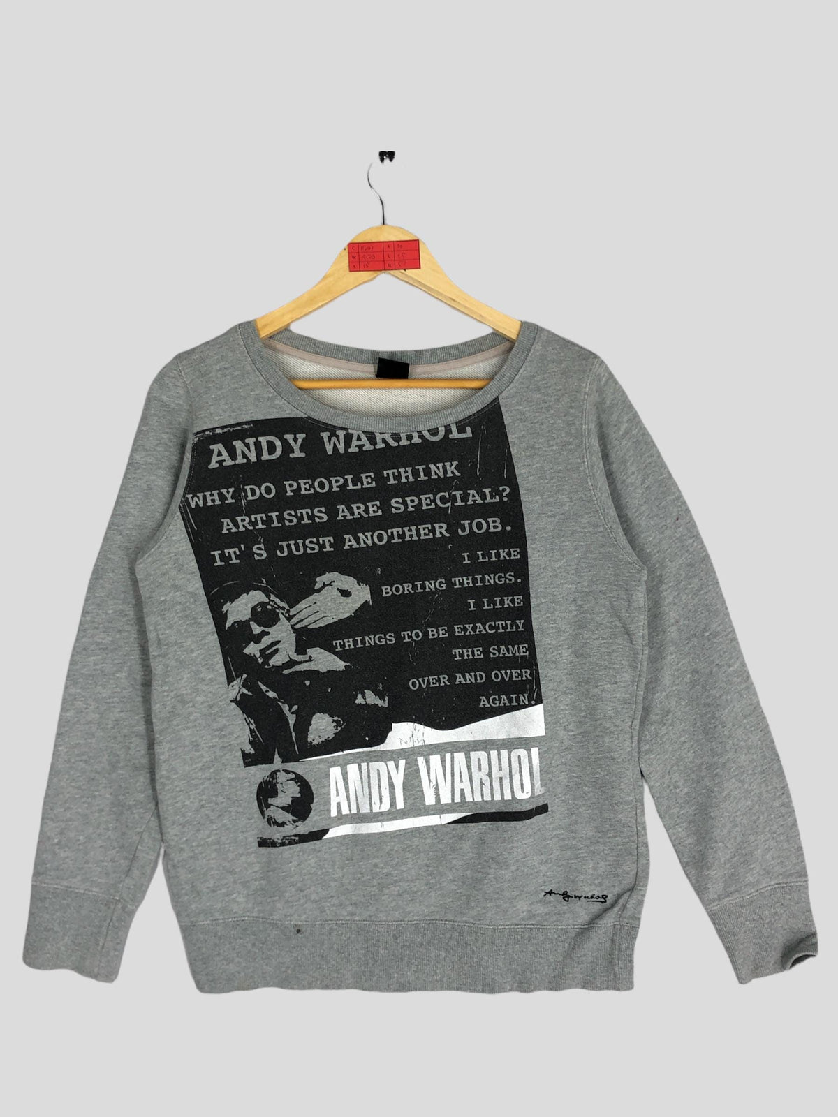 Y2K Andy Warhols x Uniqlo Big Print Pop Art Sweatshirt Medium Andy Warhols Crewneck Pullover Jumper Sweater Gray Andy Warhols Art Size M Sweatshirt – Feel-Good Design · High-Quality Print