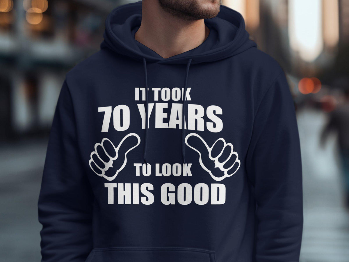 70th Birthday Shirt for Men Women 70 Years Old Born In 1953 It Took 70 Years to Look This Good Funny Birthday Gift Tee Graphic Tee – Aesthetic Look · Must-Have Style