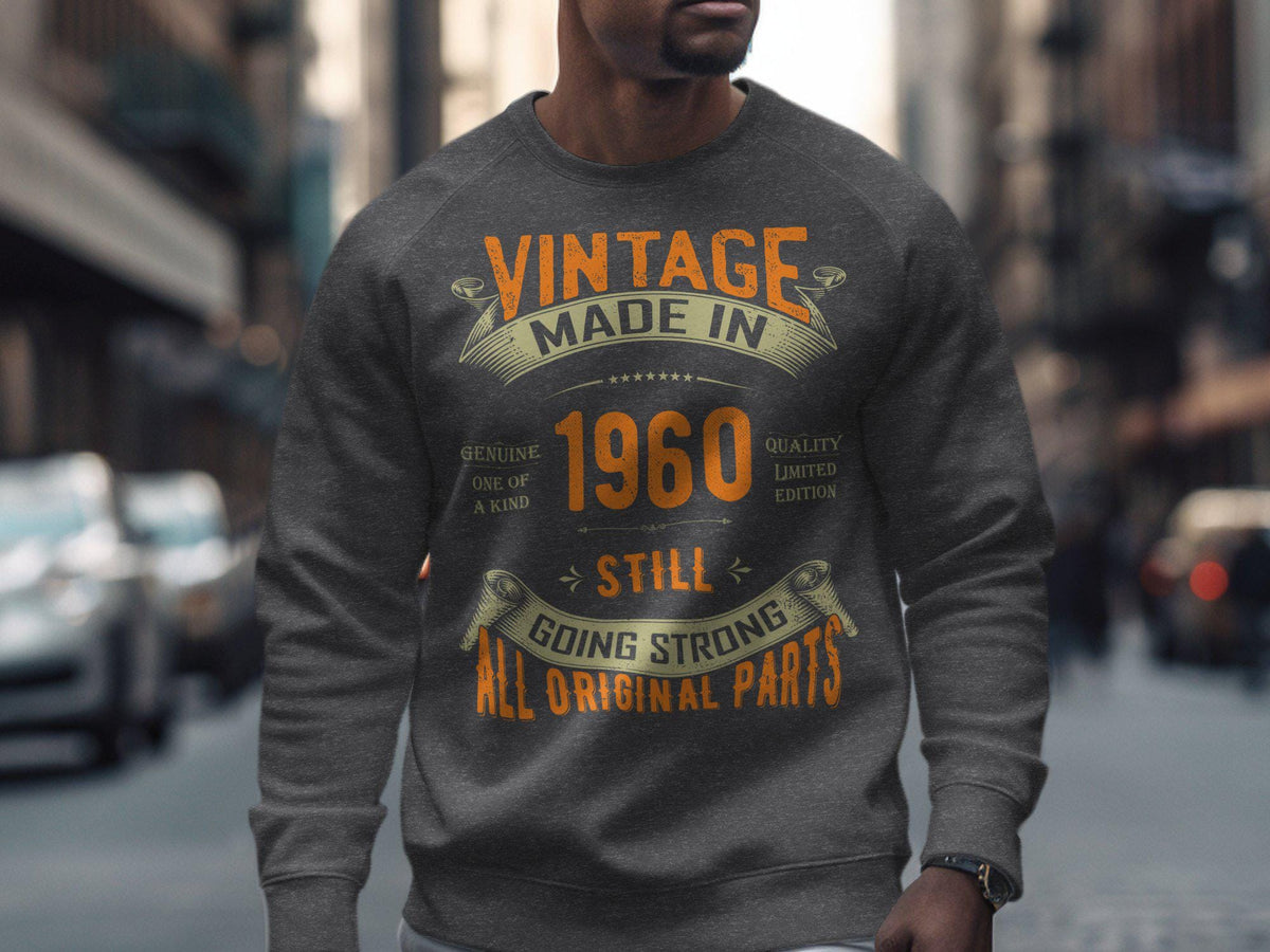 Vintage Made In 1960 TShirt 65th Birthday Gildan 5000 T Shirt Gildan 18000 Sweatshirt Gildan 18500 Hoodie 65 Years Old Gift Hoodie – Bold Style · Great Gift For Fans