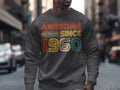 Retro Awesome Since 1960 TShirt Sweatshirt Hoodie 65th Birthday Gifts Born In 1960 65 Years Old Vintage 1960 Design Hoodie – Soft Feel · Perfect For Daily Wear