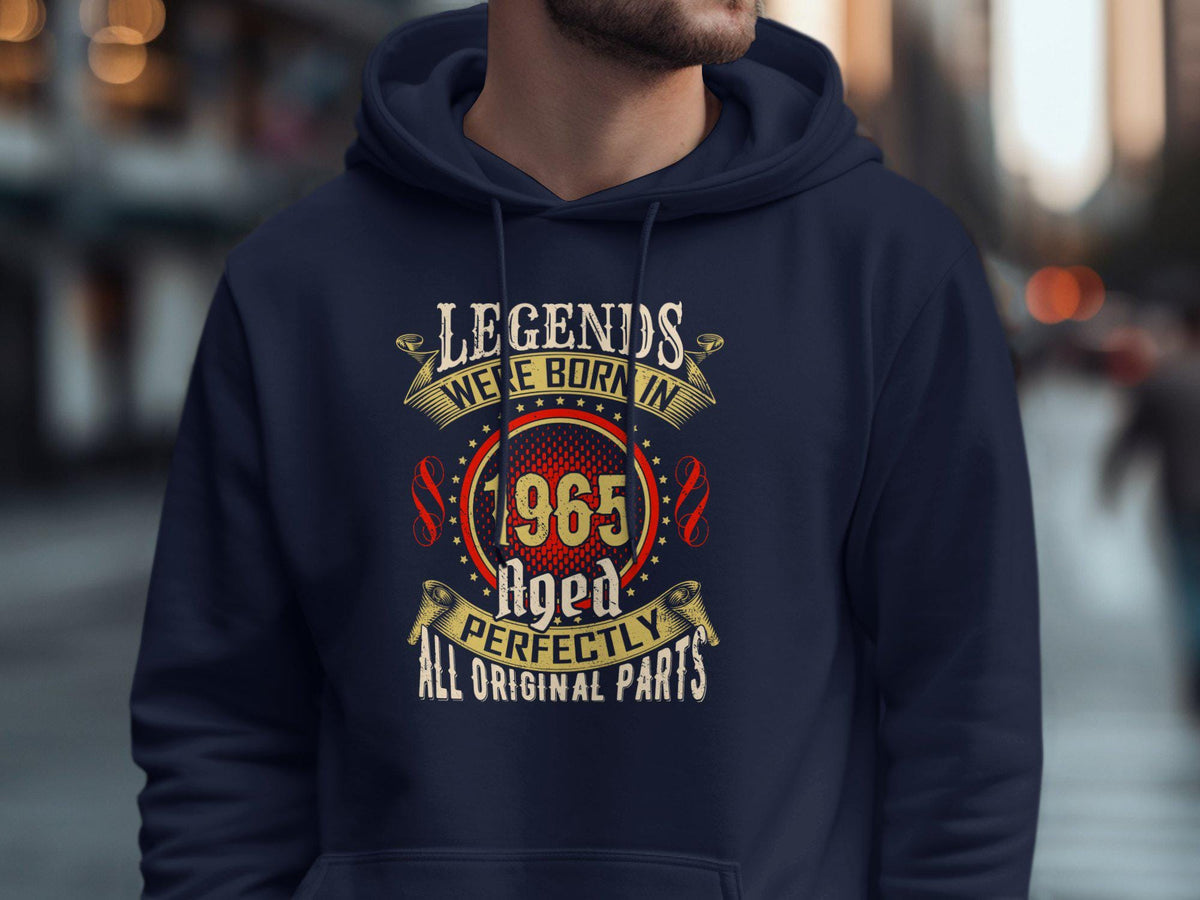 Legends Were Born in 1965 60th Birthday T Shirt Gildan 5000 Sweatshirt Gildan 18000 Hoodie Gildan 18500 60 Years Old Vintage 1965 Hoodie – Soft Feel · Trending Graphic Apparel