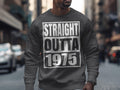 Straight Outta 1975 Birthday TShirt Sweatshirt Hoodie 50th Birthday Gift 50 Years Old Born In 1975 Retro Style Shirt Hoodie – Soft Feel · Trending Graphic Apparel