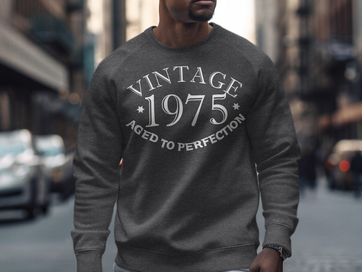 Vintage 1975 Aged To Perfection TShirt 50th Birthday Gift Gildan 5000 TShirt 50 Years Old Born in 1975 Gildan 18000 Sweatshirt Hoodie Hoodie – Aesthetic Look · Top Pick For Any Outfit