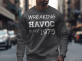 Wreaking Havoc Since 1975 Shirt 50th Birthday Gift 50 Years Old Born In 1975 Gildan TShirt Sweatshirt Hoodie Hoodie – Feel-Good Design · High-Quality Print