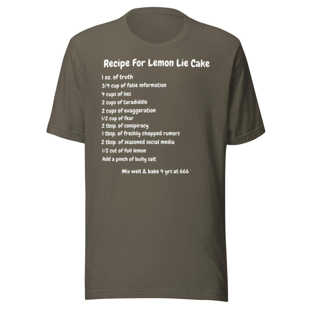 Lemon Lie Cake TShirt Political TShirt Statement TShirt Graphic Tee – Easygoing Wear · Perfect For Daily Wear