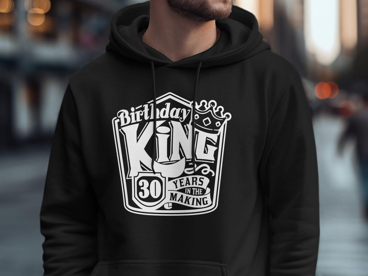30th Birthday Shirt 30 Years Old Born in 1995 Birthday King Gildan 5000 TShirt 18000 Sweatshirt 18500 Hoodie Gift for Him Hoodie – Easygoing Wear · Perfect For Daily Wear