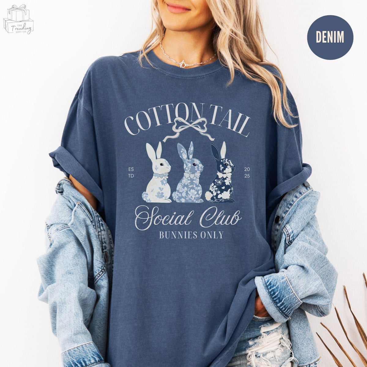 Easter Bunny Social Club ShirtCotton Tail Chinoiserie Bunny TShirt Rabbit Lover GiftCoquette Easter TeeEaster Day Outfit Graphic Tee – Everyday Comfort · Must-Have Style