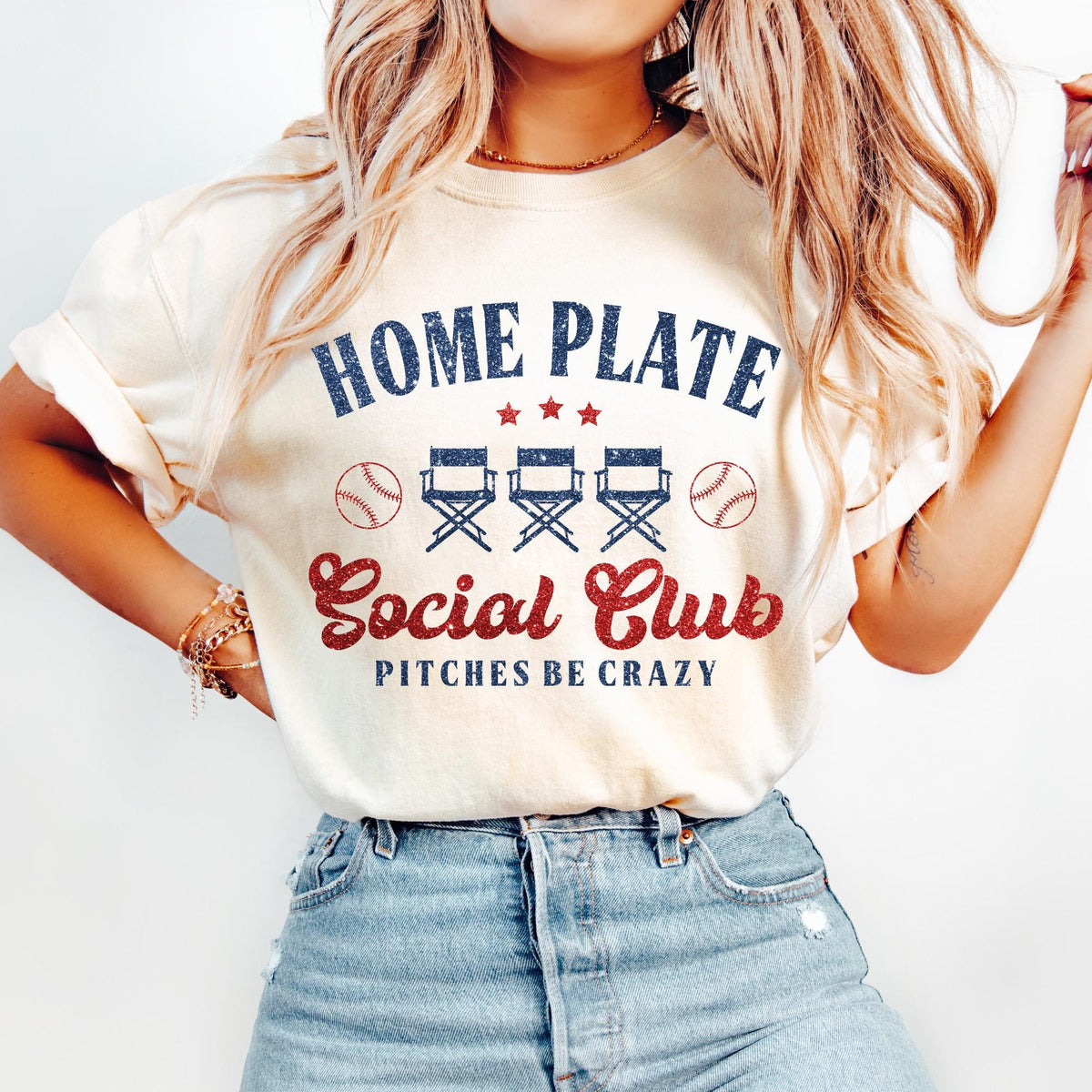 Home Plate Social Club Pitches Be Crazy Baseball Mama Tshirt Baseball Mom Tshirt Gift for Baseball Mom Funny Baseball Shirt Graphic Tee – Fan Favorite · Top Pick For Any Outfit
