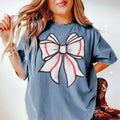 Baseball Bow Shirt Baseball Tee Baseball Mama Tshirt Baseball Mom Tshirt Gift for Baseball Mom Funny Baseball Shirt Graphic Tee – Feel-Good Design · High-Quality Print