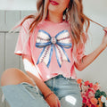 Baseball Bow Shirt Baseball Tee Baseball Mama Tshirt Baseball Mom Tshirt Gift for Baseball Mom Funny Baseball Shirt Graphic Tee – Easygoing Wear · High-Quality Print