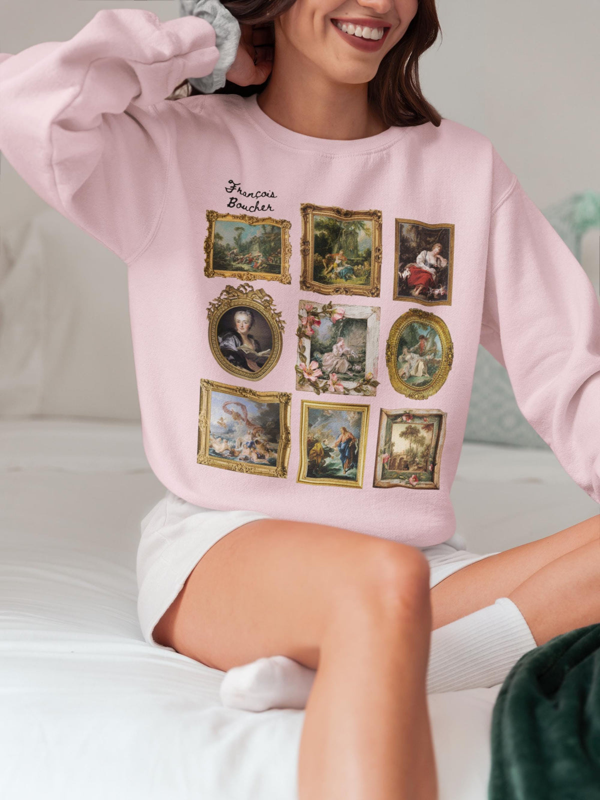 Franois Boucher Rococo Art History Sweatshirt Famous 18th Century Paintings French History Humanities Major Graduation Gift Art Teacher Sweatshirt – Warm & Stylish · Great Gift For Fans