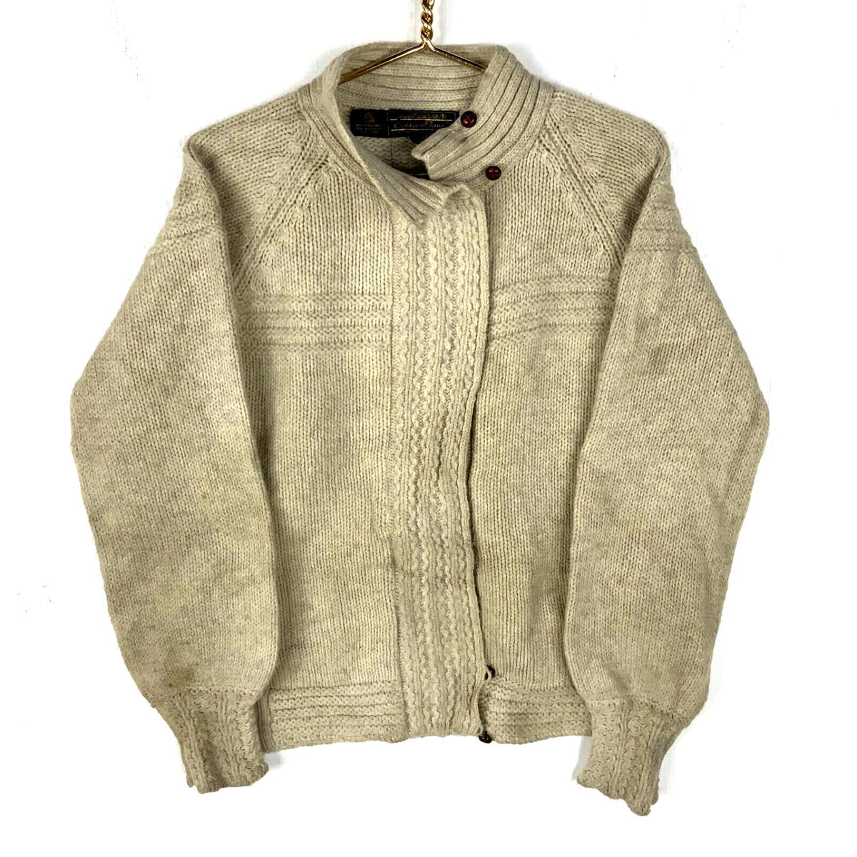 Vintage Eddie Bauer Knit Wool Sweater Large Beige Full Zip Graphic Tee – Bold Style · Top Pick For Any Outfit