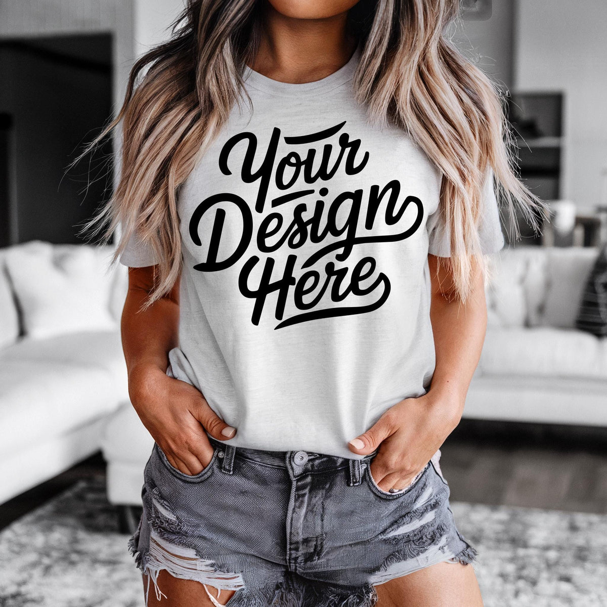 Ash Bella Canvas 3001 T Shirt Mockup Bella Canvas Ash Shirt Mockup Ash Shirt Mockup Shirt Tee Mockup Ash Tee Mockup Ash Heather Shirt Graphic Tee – Premium Graphic · High-Quality Print