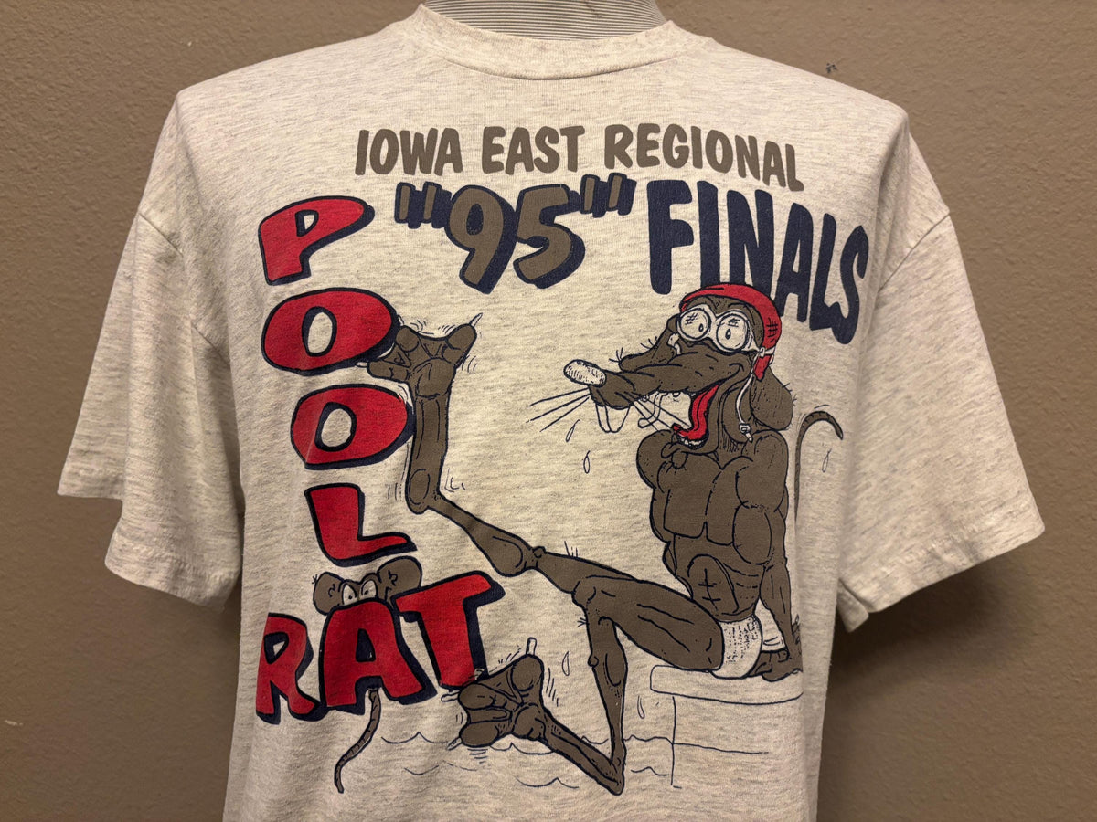 Vintage 90s Iowa East Regional Pool Rat 1995 Finals Swimming Tshirt XL Graphic Tee – Cozy Vibes · Great Gift For Fans