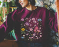 Cosmos Flower Sweatshirt Mom Who Loves Flowers October Birth Month Gift for Mother39s Day Cute Birthday Present for Daughter who Gardens Sweatshirt – Soft Feel · High-Quality Print