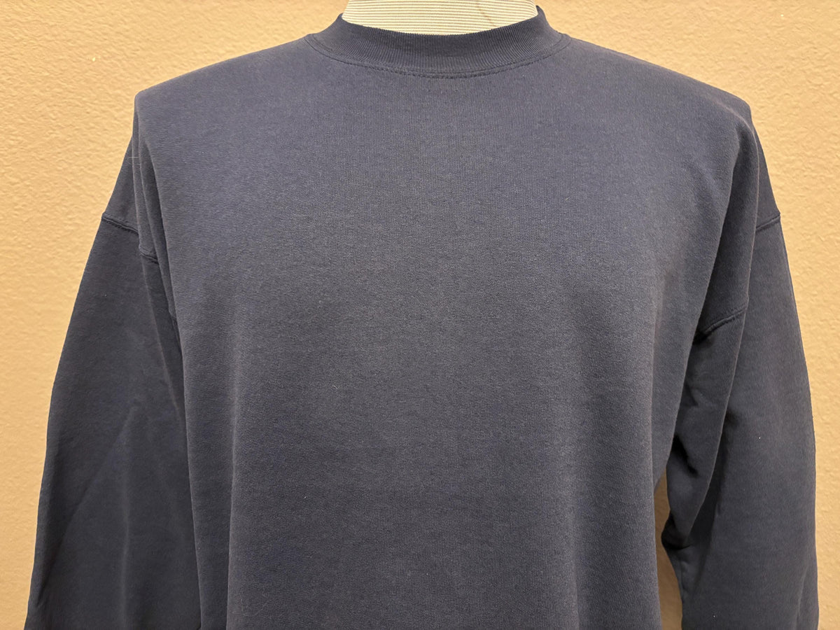 Vintage 90s Blank Navy Hanes Crewneck Sweatshirt L Sweatshirt – Bold Style · Top Pick For Any Outfit