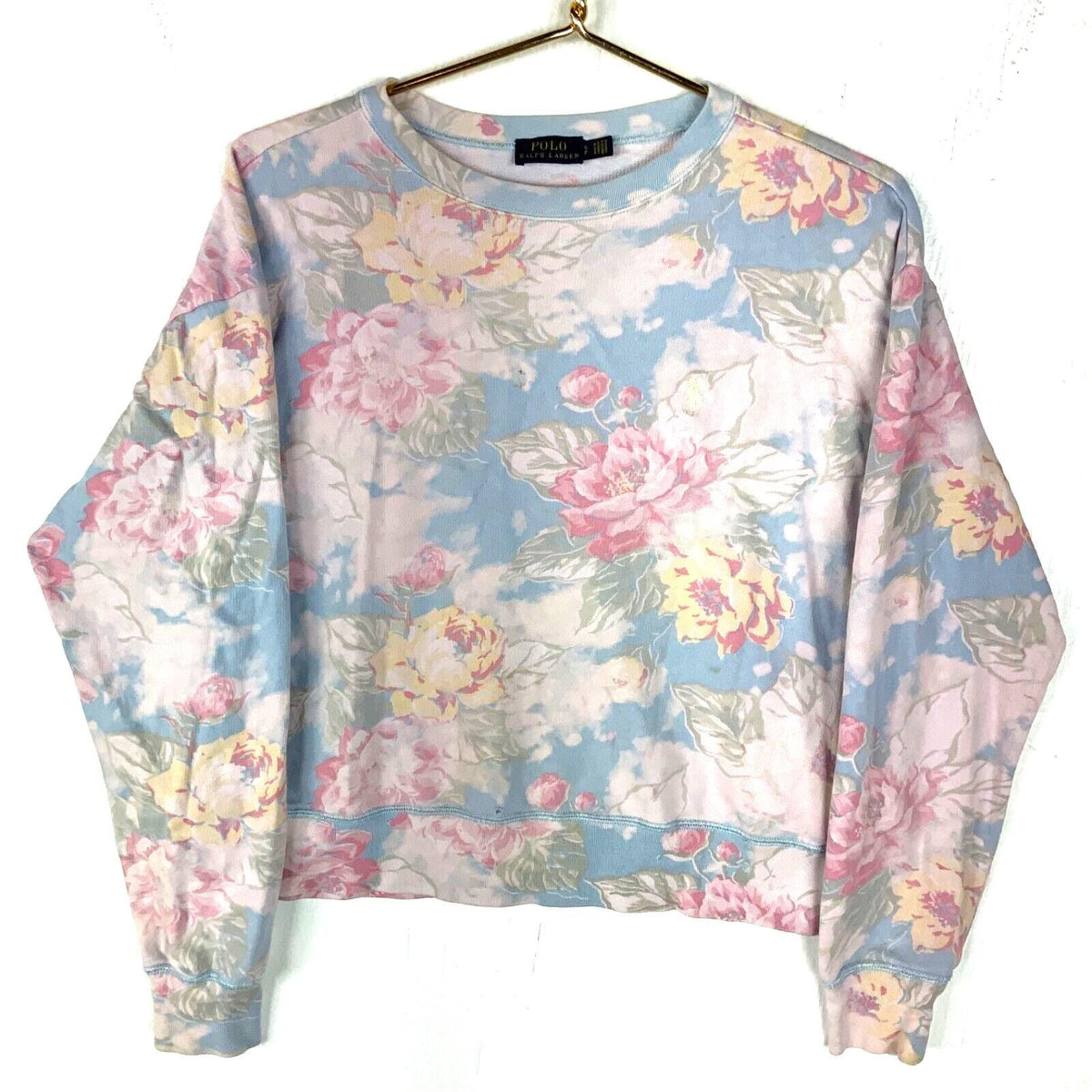 Polo Ralph Lauren Women39s Sweatshirt Crewneck Small Pink Floral All Over Print Sweatshirt – Fan Favorite · High-Quality Print