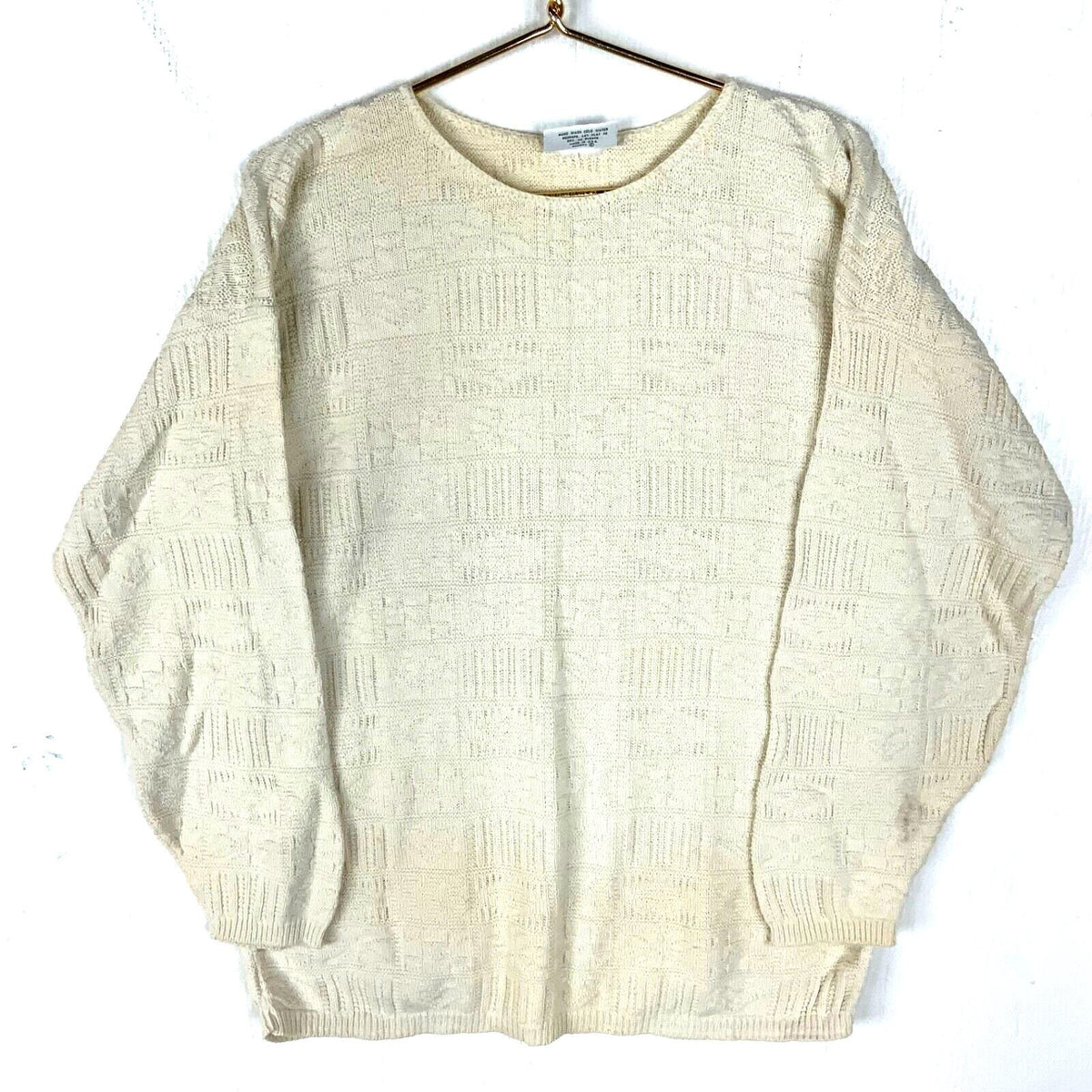 Vintage Grandma Knit Sweater Womens Medium White Crewneck 90s Graphic Tee – Fan Favorite · Perfect For Daily Wear