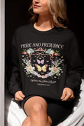 Pride and Prejudice Sweatshirt Jane Austen Romance Reader Cute Book Lover Gift Idea 19th Century Classic Literature Shirt with Butterfly Sweatshirt – Bold Style · Great Gift For Fans