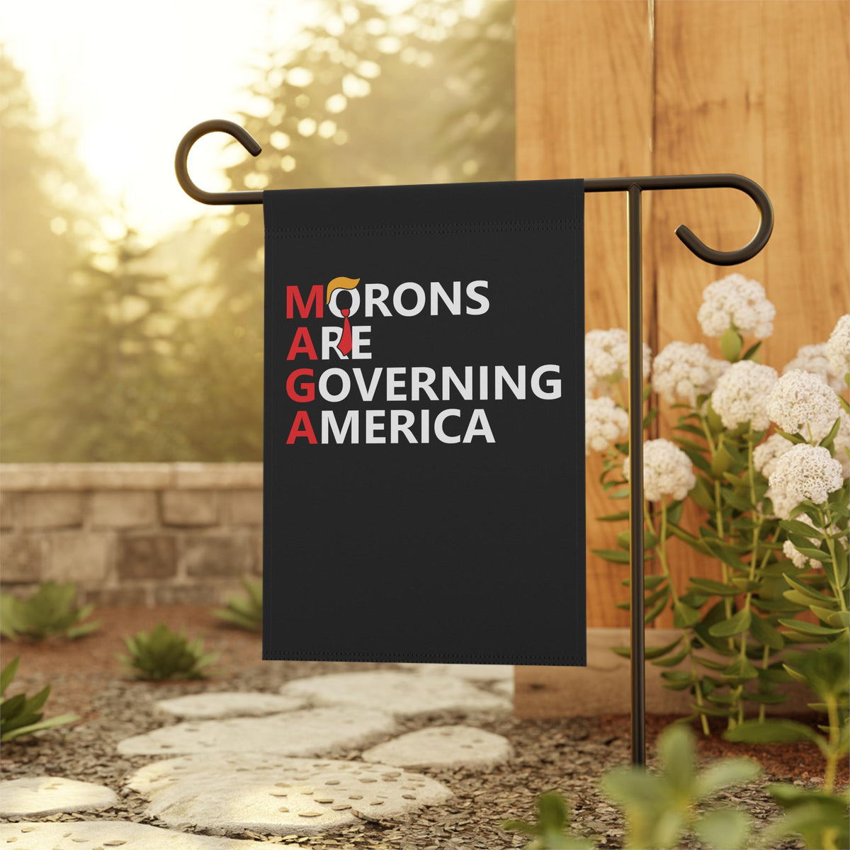 Morons Are Governing America Anti Maga Anti Trump Fuck Trump Flag Anti Trump Flag Graphic Tee – Cozy Vibes · Trending Graphic Apparel