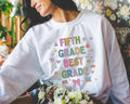 Fifth Grade Teacher Sweatshirt Cute 90s Aesthetic Doodles Colorful Matching Teacher Crewneck for Fifth Grade Crew New Teacher Present Sweatshirt – Easygoing Wear · High-Quality Print