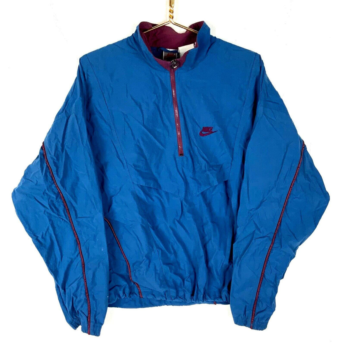 Vintage Nike Windbreaker Jacket XL Blue 14 Zip Lined 90s Graphic Tee – Cozy Vibes · High-Quality Print
