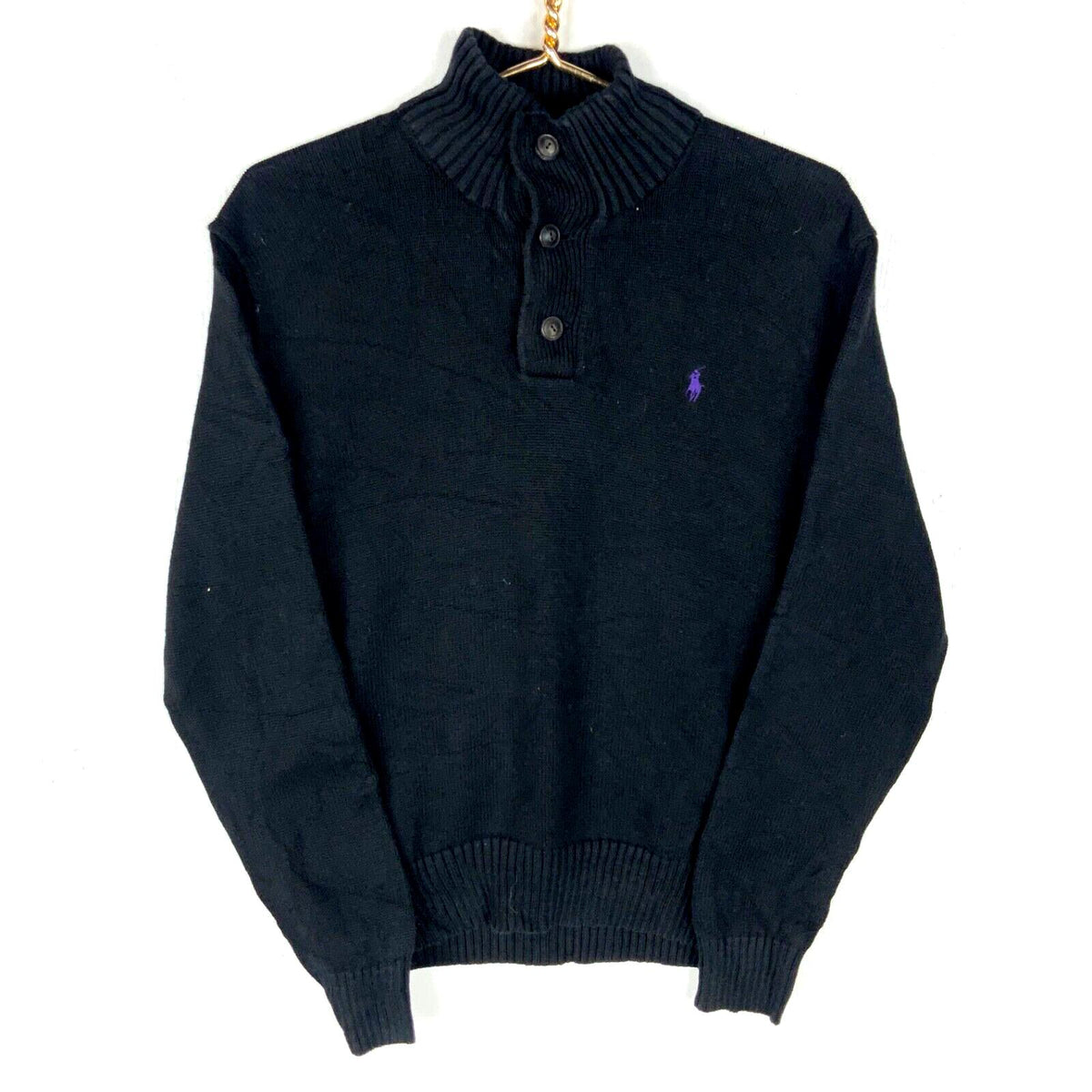 Polo Ralph Lauren Knit Sweater Medium Black Henley Pullover 90s Graphic Tee – Premium Graphic · Perfect For Daily Wear