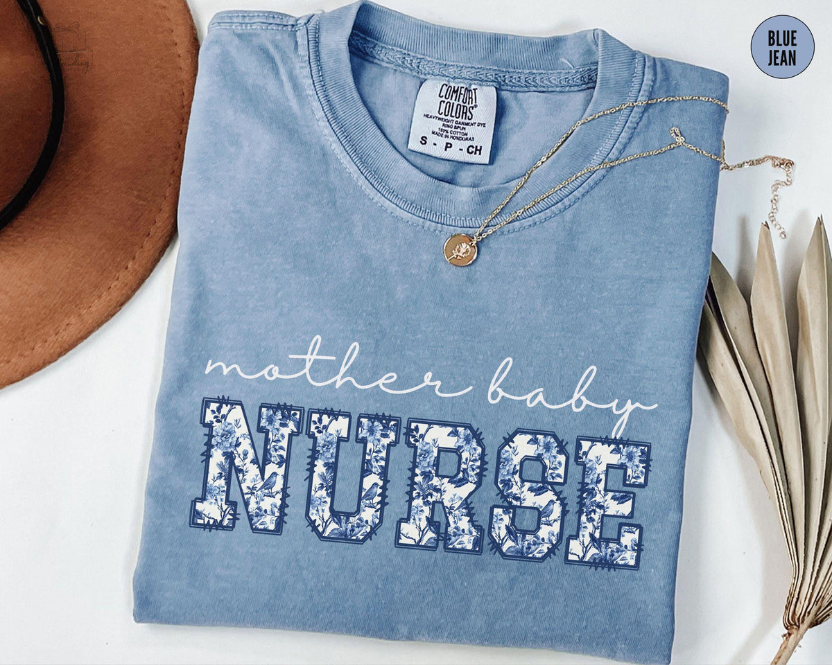 Mother Baby Nurse ShirtToile De Jouy Postpartum Nurse Tee L And D TshirtBaby Delivery TShirtChinoiserie Labor Nurse Tee Graphic Tee – Warm & Stylish · Trending Graphic Apparel
