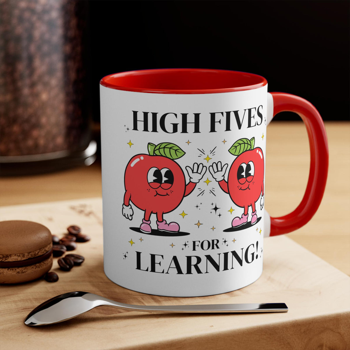 Cute Teacher Coffee Mug First Grade or Second Grade Student Teacher Teaching Major High Fives for Learning Funny School Principal Mug Graphic Tee – Fan Favorite · Must-Have Style