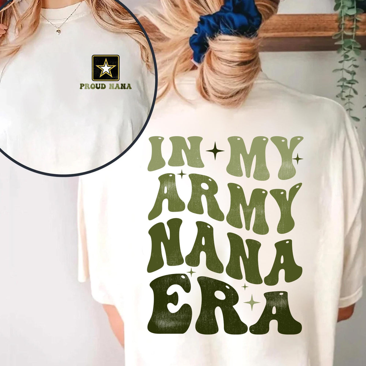Proud Army Nana Shirts In My Army Nana Era T Shirt Military Grandma Shirt US Army Gift For Grandma Military Nana TShirt Army Nana Gift Graphic Tee – Easygoing Wear · High-Quality Print