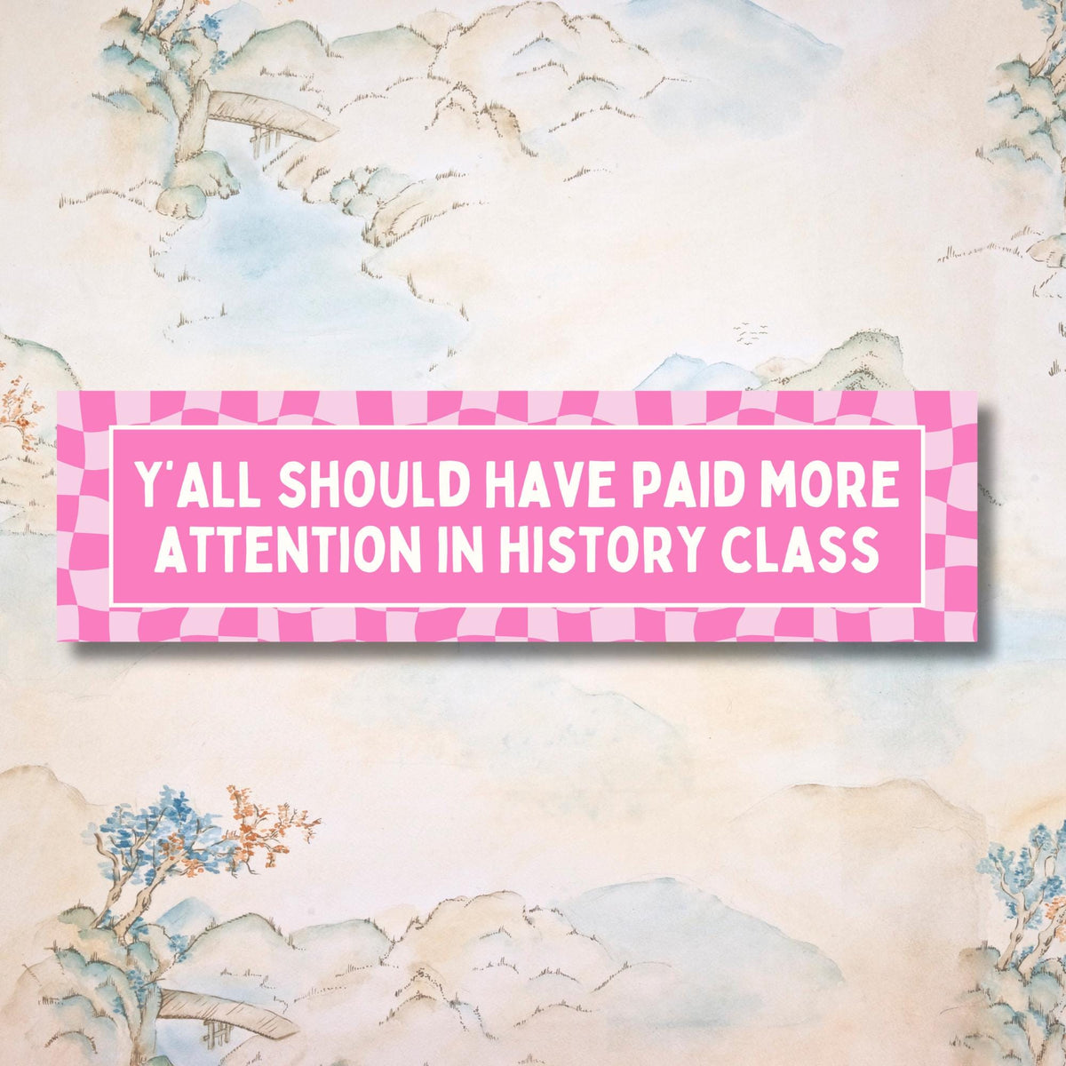 History Teacher Bumper Sticker with Hot Pink Aesthetic Y39all Should Have Paid More Attention in History Class Social Studies Teacher Gift Graphic Tee – Warm & Stylish · High-Quality Print
