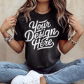 Bella Canvas 3001 Dark Heather Grey Shirt Mockup 3001 Bella Canvas Shirt Model Mockup T Shirt Mockup Best Bella Canvas Dark Heather Gray Graphic Tee – Soft Feel · Trending Graphic Apparel