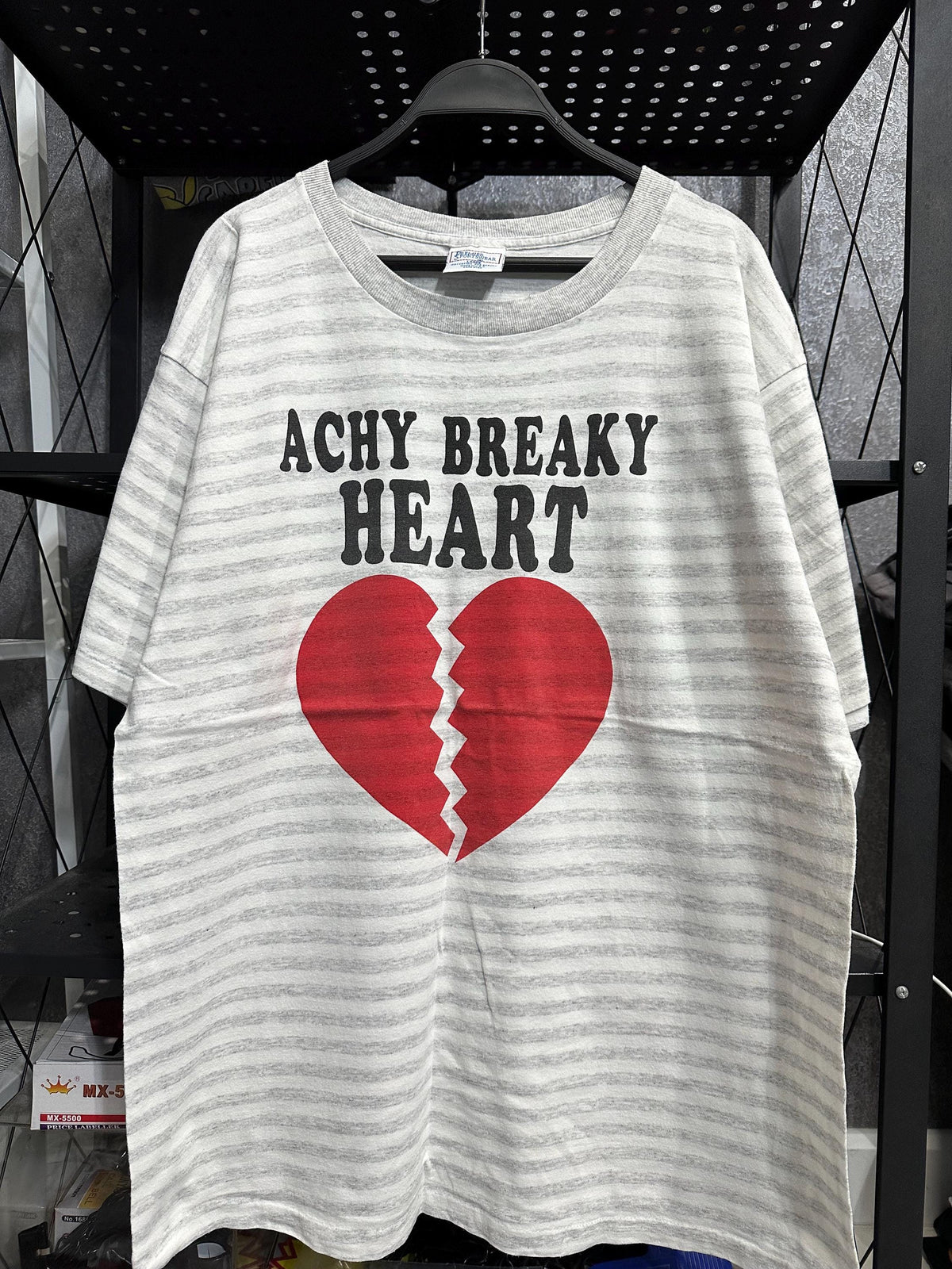 Vintage 90s Achy Breaky Heart Striped T Shirt Size L Country Music Tee 1990s Graphic Top Billy Ray Cyrus Inspired Retro Fan Apparel Graphic Tee – Premium Graphic · Trending Graphic Apparel