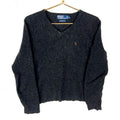 Vintage Polo Ralph Lauren Knit Wool Sweater Medium Gray VNeck 90s Graphic Tee – Bold Style · Must-Have Style