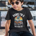 Dinosaur Birthday TShirt for Kids Big Truck Lover Birthday Tee 6th Birthday Gift Shirt Dinosaur and Truck Party Shirt Kids Dino Truck Graphic Tee – Cozy Vibes · Perfect For Daily Wear