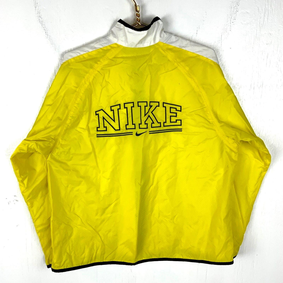 Vintage Nike Windbreaker Jacket Women39s Large Yellow Full Zip Lined 90s Graphic Tee – Cozy Vibes · High-Quality Print