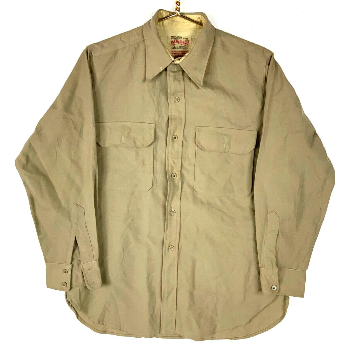 Vintage US Air Force Wool Button Up Shirt XL Brown Long Sleeve Vietnam Era Graphic Tee – Easygoing Wear · High-Quality Print