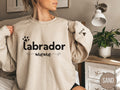 Personalized Lab mama Sweatshirt Custom Labrador Mama Sweatshirt with Pet Name on Sleeve Lab Mama Crewneck Sweater Labrador dog gift Sweatshirt – Bold Style · Great Gift For Fans