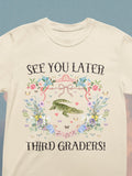 Last Day of School Animal Lover Tee Shirt for Second Grade Teacher See You Later Third Graders Cute Goblincore Flower TShirt for Teacher Graphic Tee – Premium Graphic · Perfect For Daily Wear