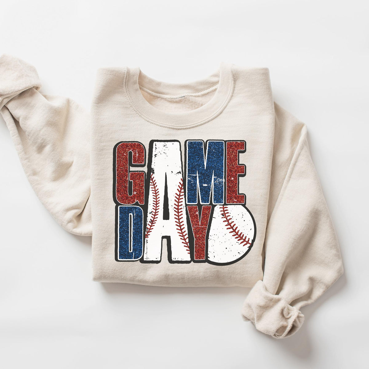 Game Day Sweatshirt Baseball Sweatshirt Game Day Sweater Sport Mom Shirt Baseball Lover Shirt Baseball Mom Sweatshirt – Easygoing Wear · Great Gift For Fans