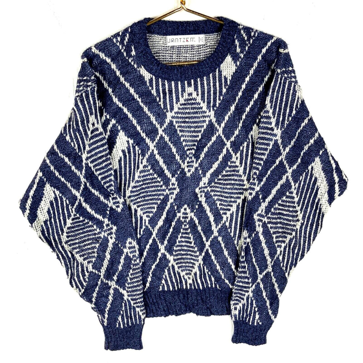 Vintage Grandpa Knit Sweater Large Blue Crewneck Argyle 90s Graphic Tee – Easygoing Wear · Perfect For Daily Wear