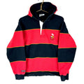 Vintage Barbarian University Of Guelph Rugby Shirt Medium Red Striped Hooded Graphic Tee – Feel-Good Design · Perfect For Daily Wear