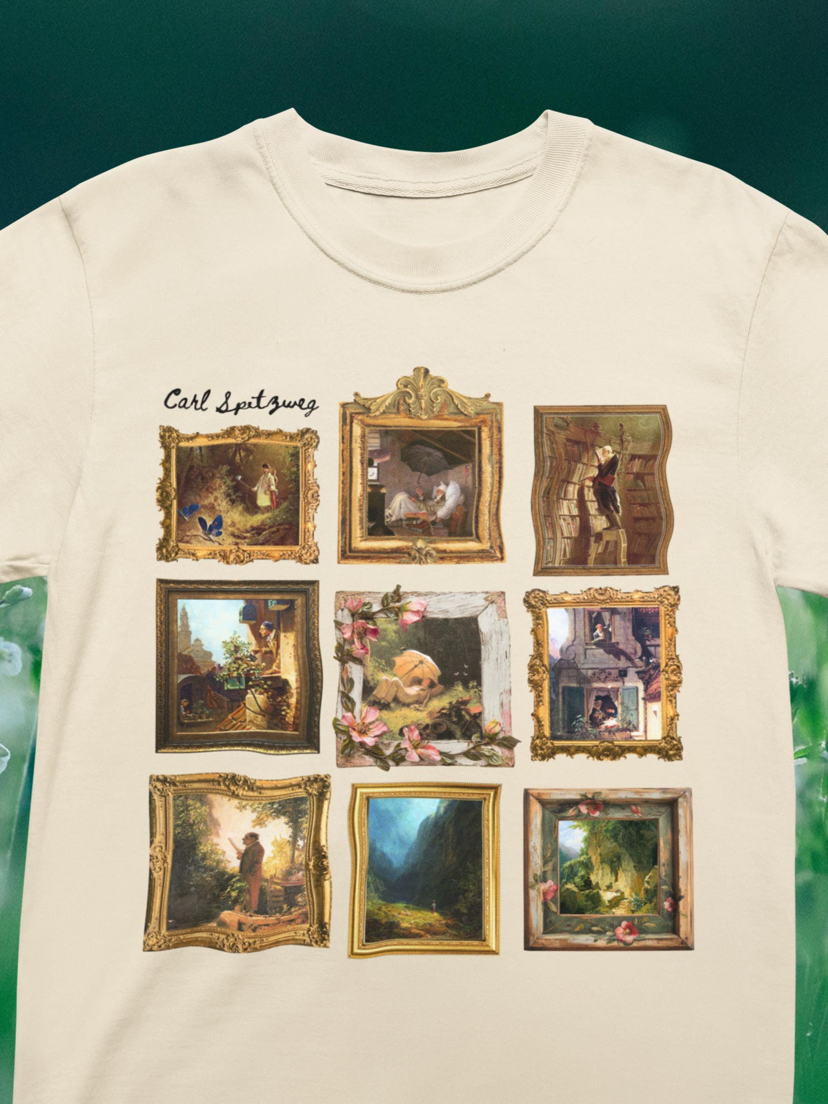 Carl Spitzweg European Art History Tee Shirt Famous Paintings German Romanticism Art Movement 19th Century Artwork Humanities Major Gift Graphic Tee – Warm & Stylish · Must-Have Style