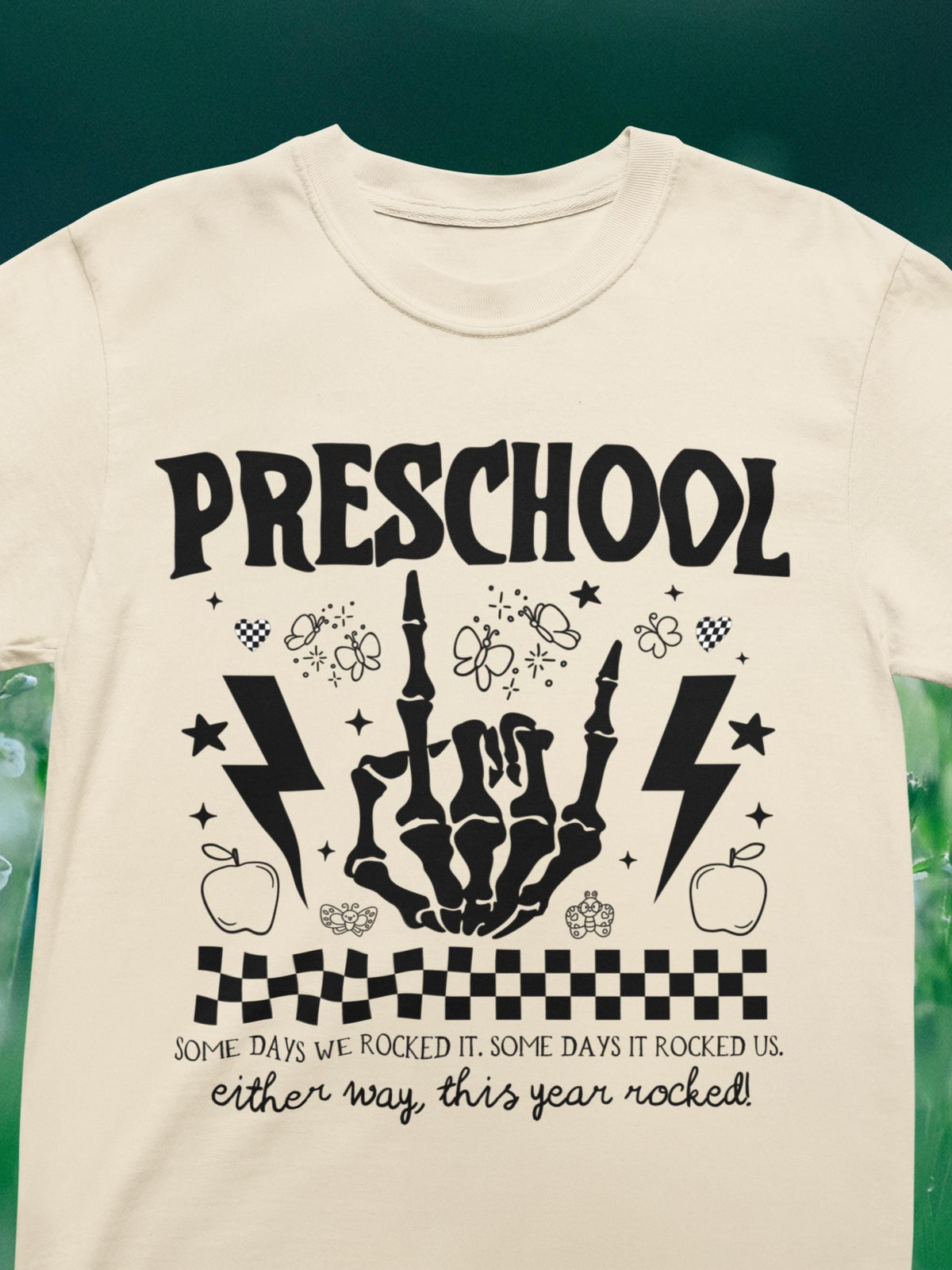 Preschool Last Day of School Tee Shirt This Year Rocked Funny Rocker Skeleton Shirt for Preschool Teachers and Staff Rocking School Tee Graphic Tee – Easygoing Wear · Top Pick For Any Outfit