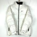 Vintage Nike Swoosh Puffer Down Jacket Size Medium White Full Zip 90s Graphic Tee – Cozy Vibes · Must-Have Style