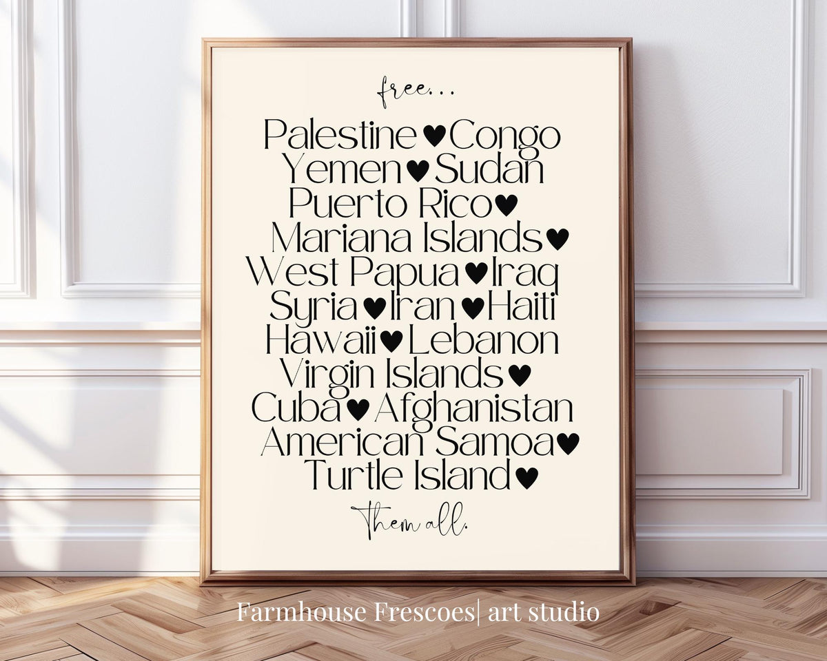 Indigenous Rights Poster Anti Colonialism Human Rights Equal Rights Wall Art Decor Free Palestine Political Leftist Art Print Land Back Graphic Tee – Easygoing Wear · Must-Have Style