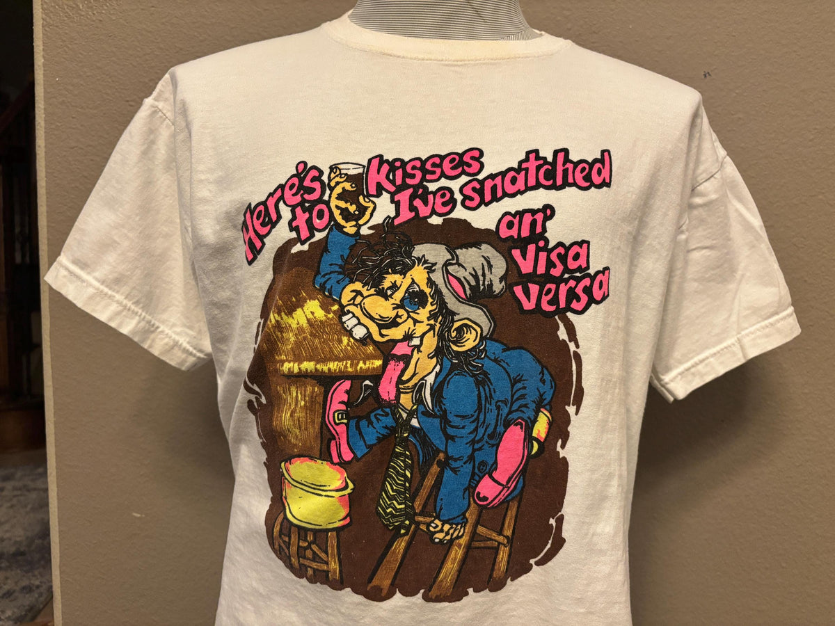 Vintage 90s Heres To The Kisses Ive Snatched An Visa Versa Tshirt L Graphic Tee – Fan Favorite · Great Gift For Fans