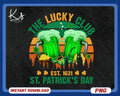 The Lucky Club Png St Patrick39s Day Png Green Beer Png Irish Pub Shirt Design St Patrick39s Day Lucky Shamrock Png Vintage Irish Party Graphic Tee – Bold Style · Great Gift For Fans